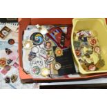 A COLLECTION OF ASSORTED FOOTBALL PIN BADGES, majority are Liverpool but includes a number of