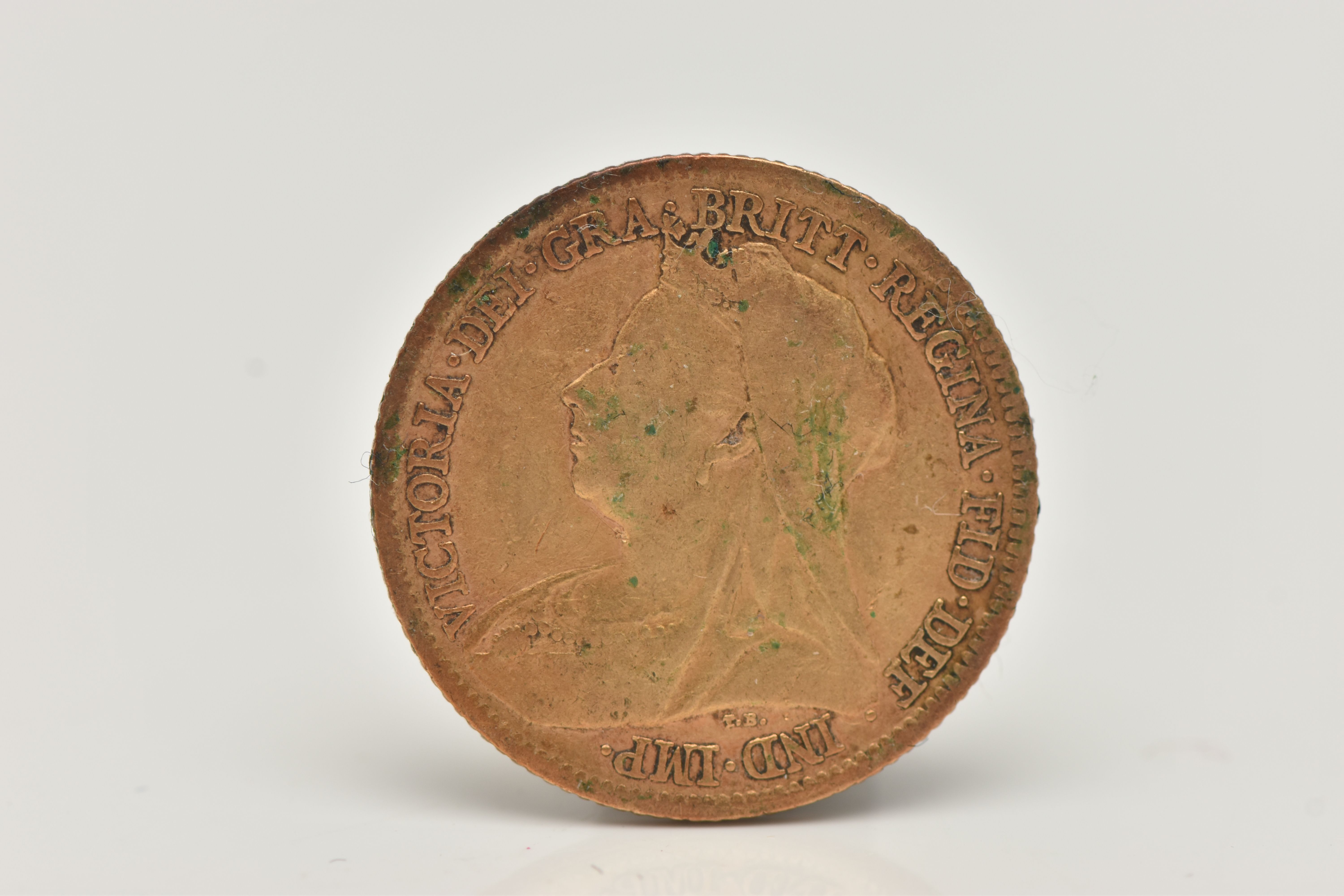 A HALF SOVEREIGN COIN, an 1899 Victoria half sovereign depicting George and the Dragon, - Image 2 of 2