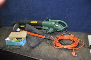 A FLYMO MINI TRIM AUTO GARDEN STRIMMER, a Prolex Garden Blower/Vac and a Garden Gear Hedge and