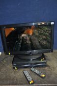 A PANASONIC TX-L26X20B ANALOGUE 26in TV WITH REMOTE and a Toshiba DVD/Video player with remote (both