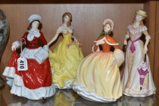 FOUR ROYAL DOULTON 'PRETTY LADIES' FIGURINES, comprising Autumn HN 5323, Summer HN5322, Spring