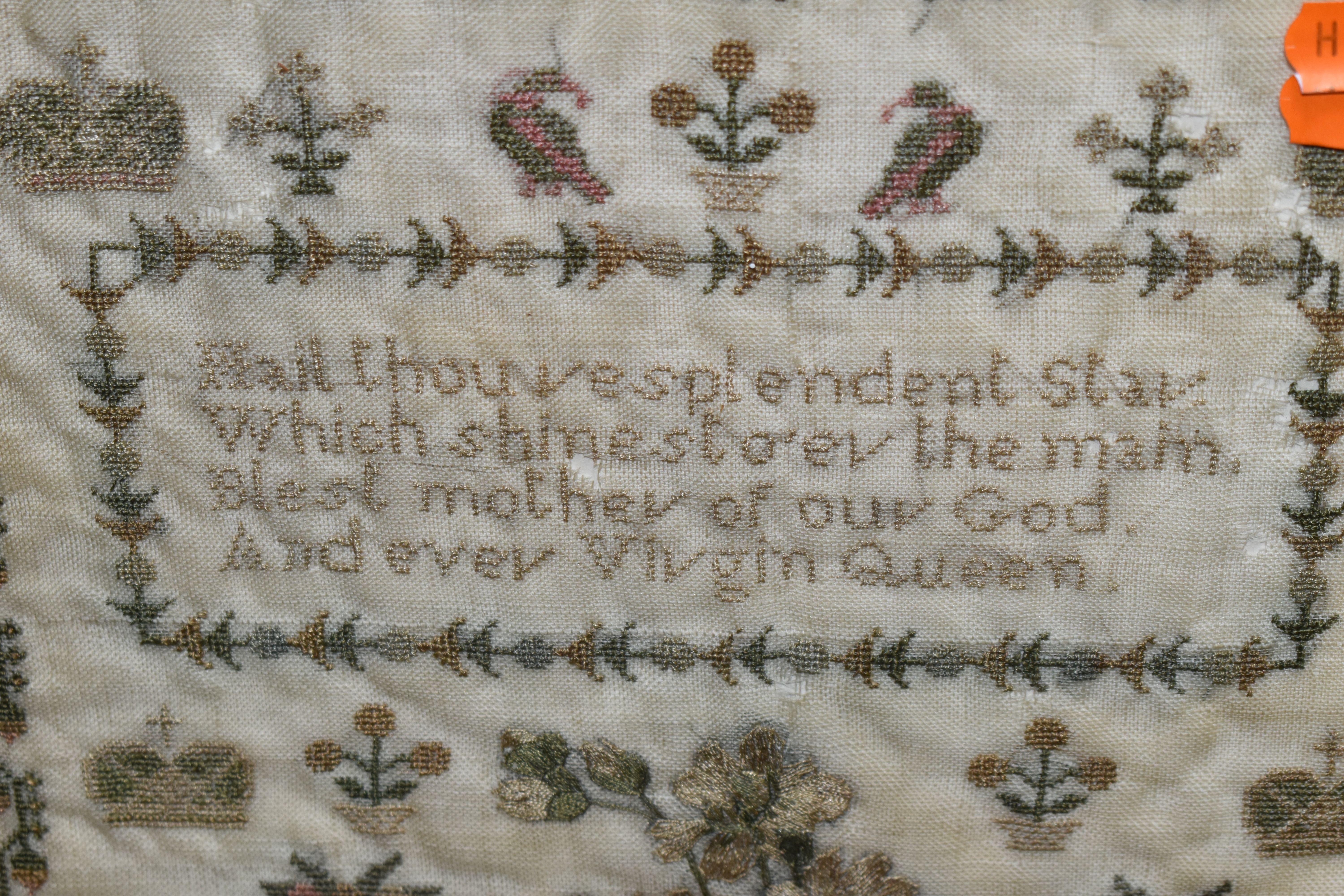 A QUANTITY OF PICTURES AND PRINTS ETC, to include a needlework sampler by Winefride Howell aged - Image 3 of 11