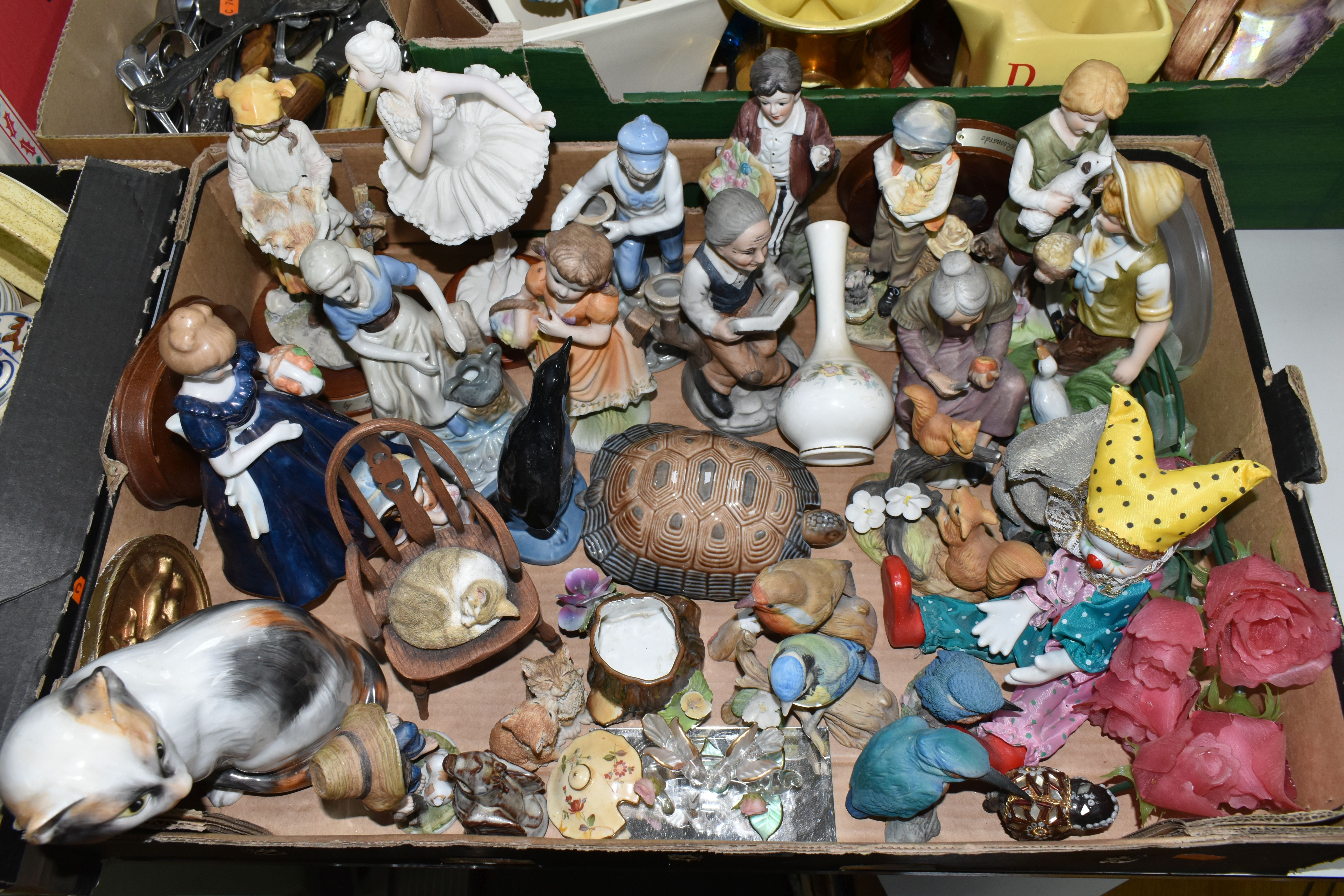 FIVE BOXES OF CERAMICS, METALWARE AND SUNDRY ITEMS, to include a West German 517-30 vase, Sylvac - Image 2 of 6