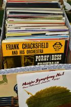 A BOX OF RECORDS, approximately eighty mainly classical LPs, composers to include Mozart,