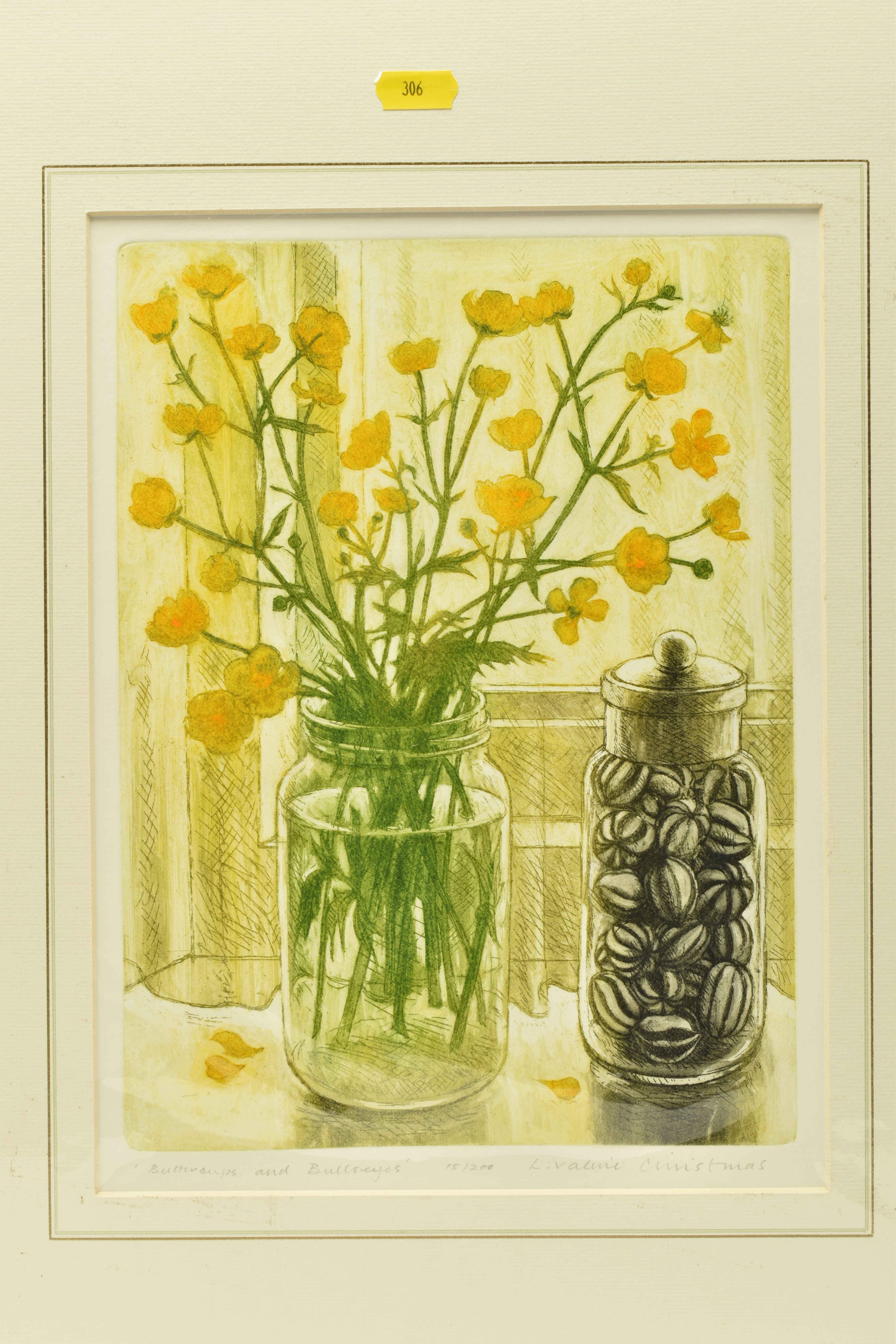 L. VALERIE CHRISTMAS (CONTEMPORARY) TWO LIMITED EDITION AQUATINT ETCHINGS, 'Buttercups and - Bild 5 aus 7