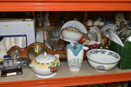 THREE BOXES AND LOOSE CERAMICS AND GLASSWARE, to include a mid-century Midwinter Stylecraft 'Cannes'