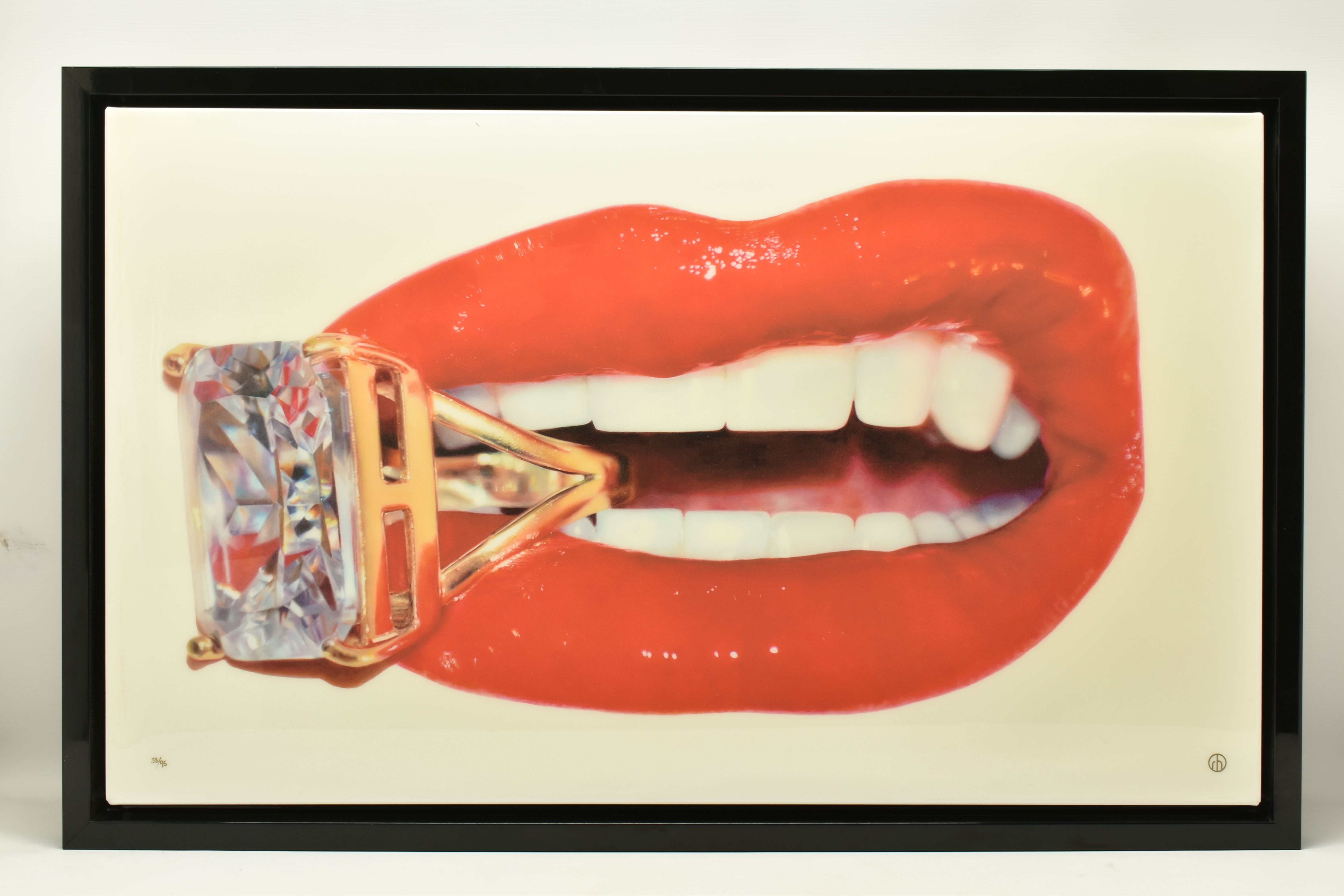 RORY HANCOCK (BRITISH 1987) 'ROCK CANDY', a signed limited edition print on canvas of a diamond ring