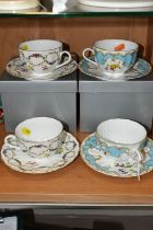 TWO BOXED SETS OF TWO ROYAL WORCESTER TEA CUPS AND SAUCERS, two pairs of duo cup-and-saucer sets