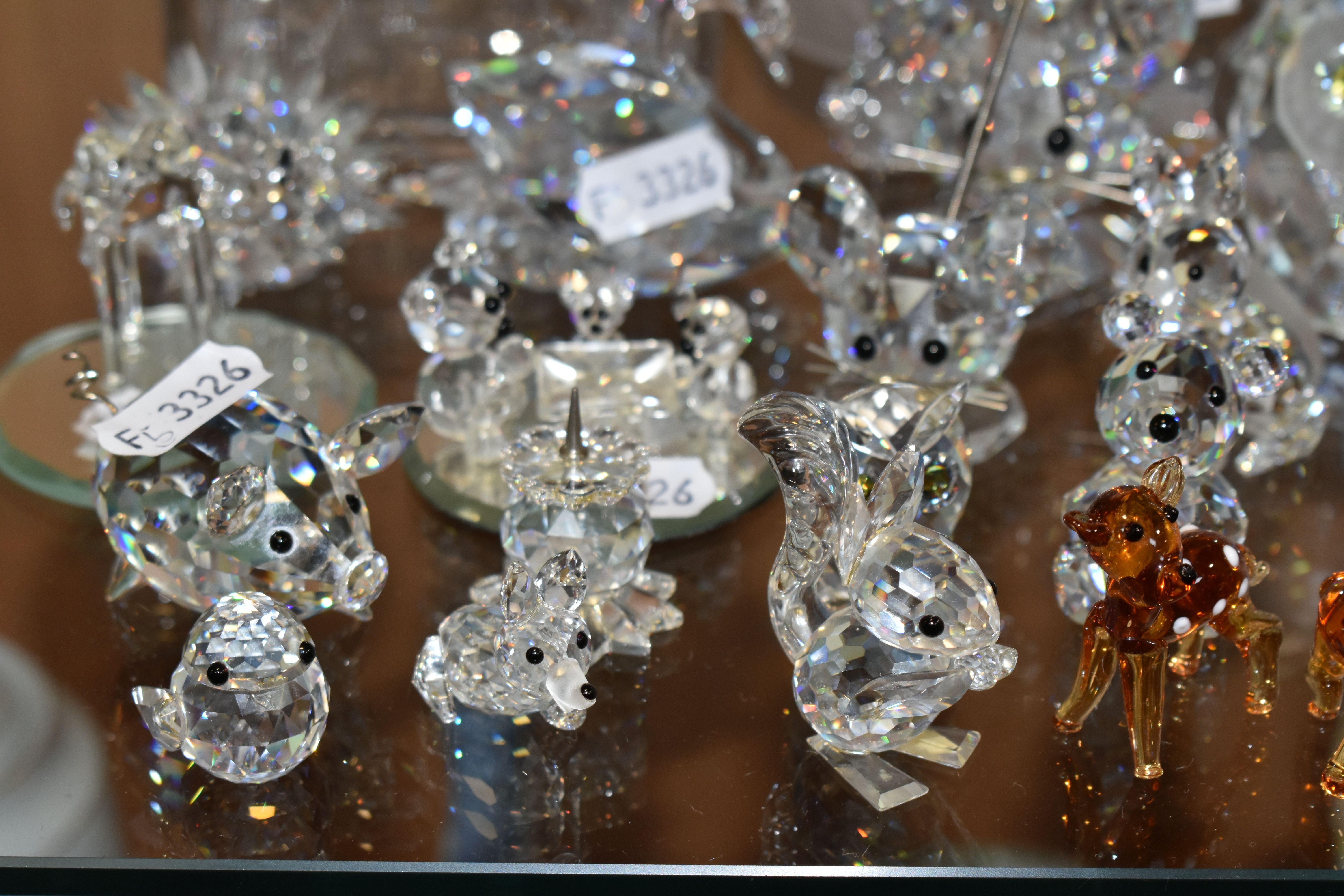 A COLLECTION OF SWAROVSKI CRYSTAL AND OTHER DECORATIVE GLASS WARE, Swarovski figures to include - Image 2 of 14