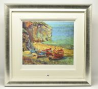ROLF HARRIS (AUSTRALIA 1930-2023) 'FIGURES ON THE BEACH, CORNWALL', a signed limited edition print