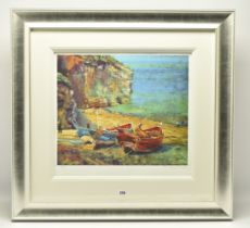 ROLF HARRIS (AUSTRALIA 1930-2023) 'FIGURES ON THE BEACH, CORNWALL', a signed limited edition print