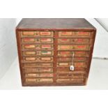 A LARGE WOODEN MULTI STORAGE WATCH MAKERS SET OF DRAWS, measuring approximately height 45cm x