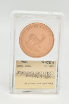 A 1982 HALF OUNCE GOLD PROOF KRUGERRAND COIN SEALED and EVALUATED BY THE SOUTH AFRICAN GOLD COIN