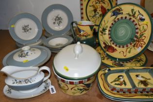 A QUANTITY OF ROYAL DOULTON 'ROSE ELEGANS' PATTERN DINNERWARE AND LENNOX 'WINTER GREETINGS' DESIGN