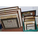 A BOX AND LOOSE MAPS AND PRINTS ETC, maps include a map of Massachusetts, Connecticut and Rhode
