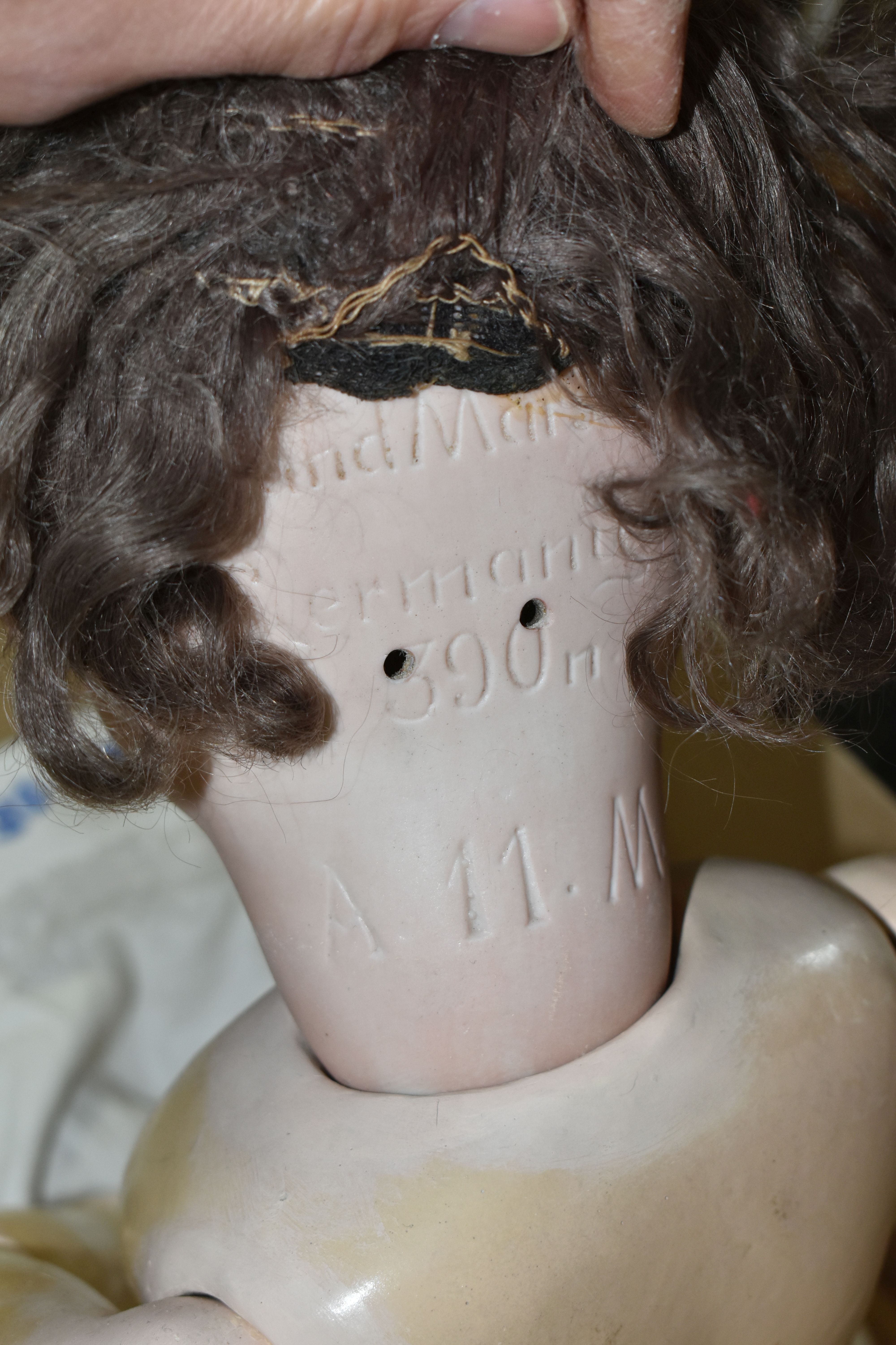 AN ARMAND MARSEILLE BISQUE HEAD DOLL, nape of neck marked, 'Armand Marseille Germany 390M A.11.M', - Image 4 of 4