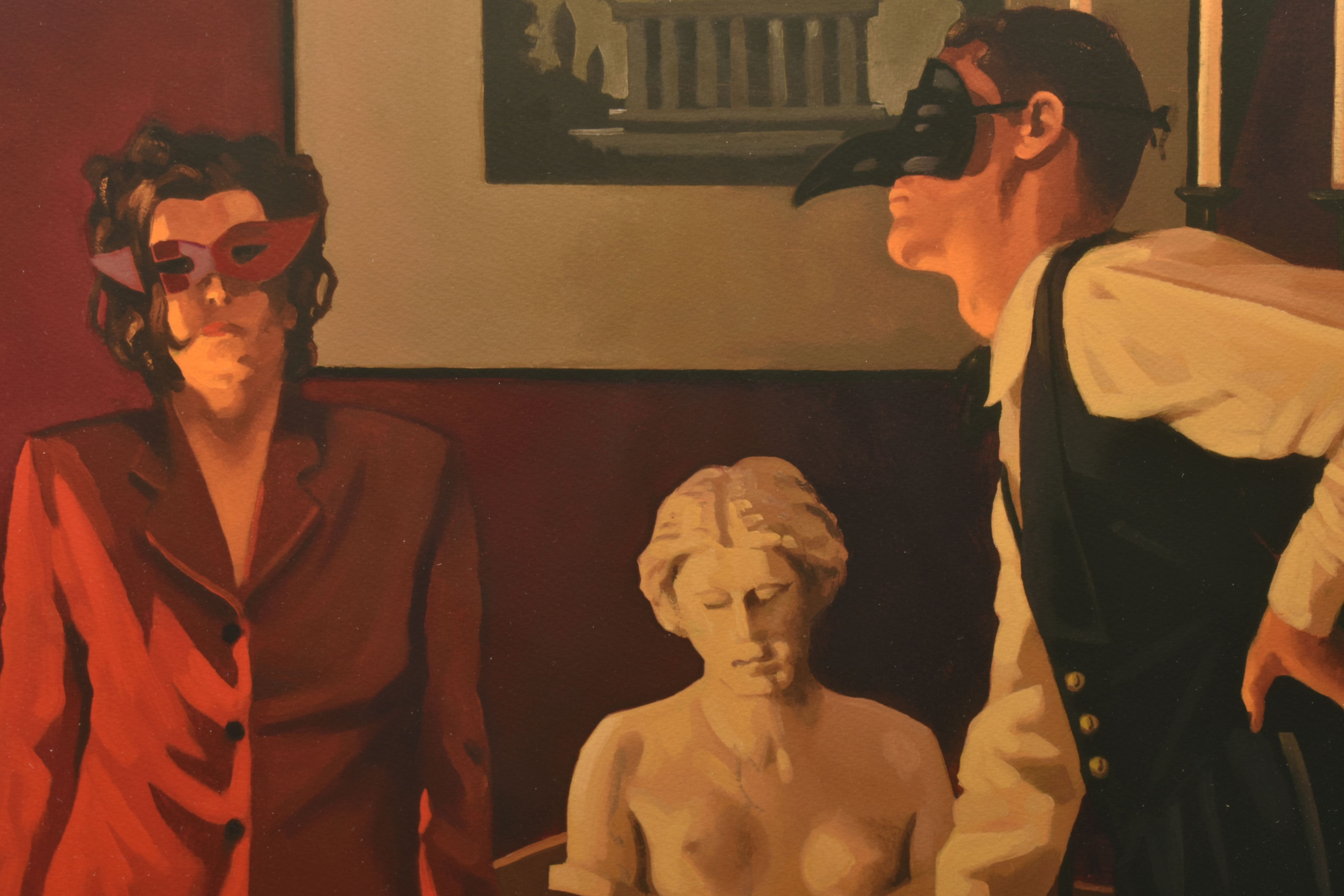 JACK VETTRIANO (SCOTTISH 1951) 'THE SPARROW AND THE HAWK', a signed limited edition print on paper - Image 3 of 9