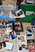 FOUR BOXES OF EPHEMERA comprising a large collection of Celebrity Photographs, many signed to George
