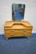 A G PLAN BRANDON OAK DRESSING CHEST, with a single mirror, fitted with five drawers, width 107cm x