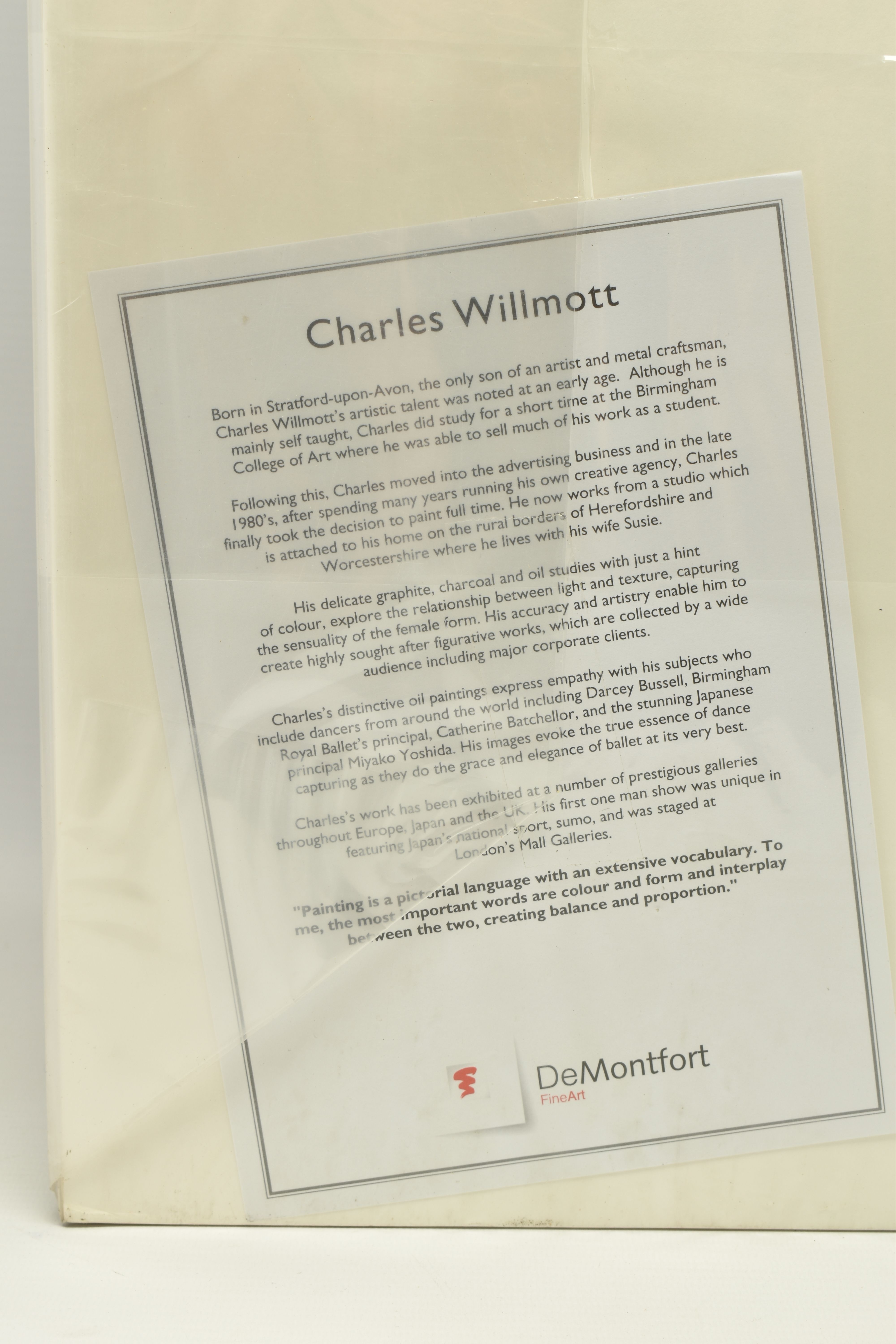CHARLES WILLMOTT (BRITISH 1943) 'LA DANSE DE LA VIE', a signed artist proof edition print - Image 6 of 6