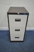 A ROYALE THREE DRAWER FILING CABINET, width 46cm x depth 63cm x height 102cm (condition report: