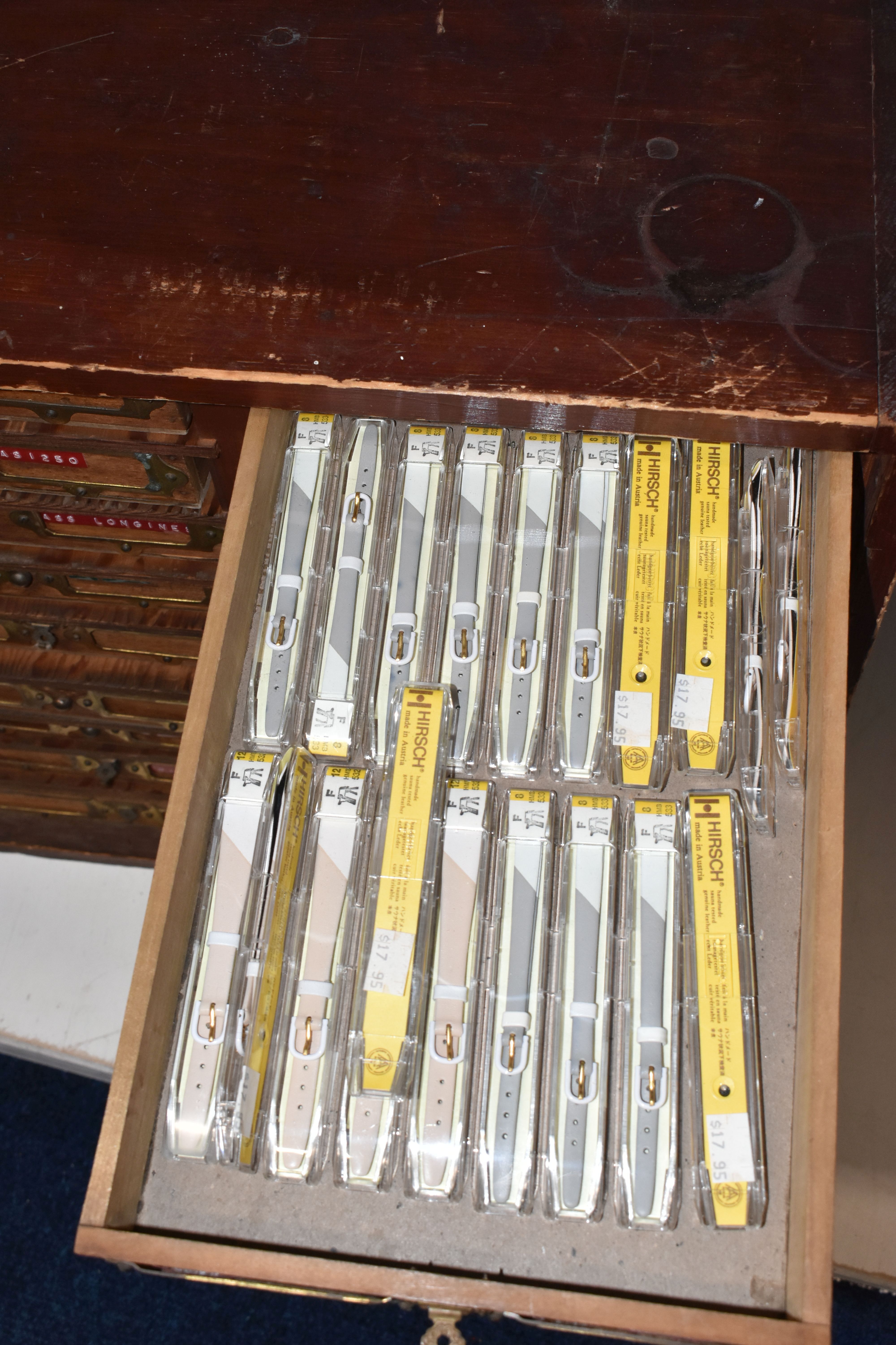 A LARGE WOODEN MULTI STORAGE WATCH MAKERS SET OF DRAWS, measuring approximately height 45cm x - Image 13 of 21