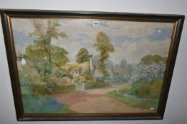 ARTHUR STANLEY WILKINSON (BRITISH, 1860 - 1930) 'In Old Cockington Village', watercolour, signed and
