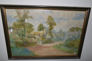 ARTHUR STANLEY WILKINSON (BRITISH, 1860 - 1930) 'In Old Cockington Village', watercolour, signed and