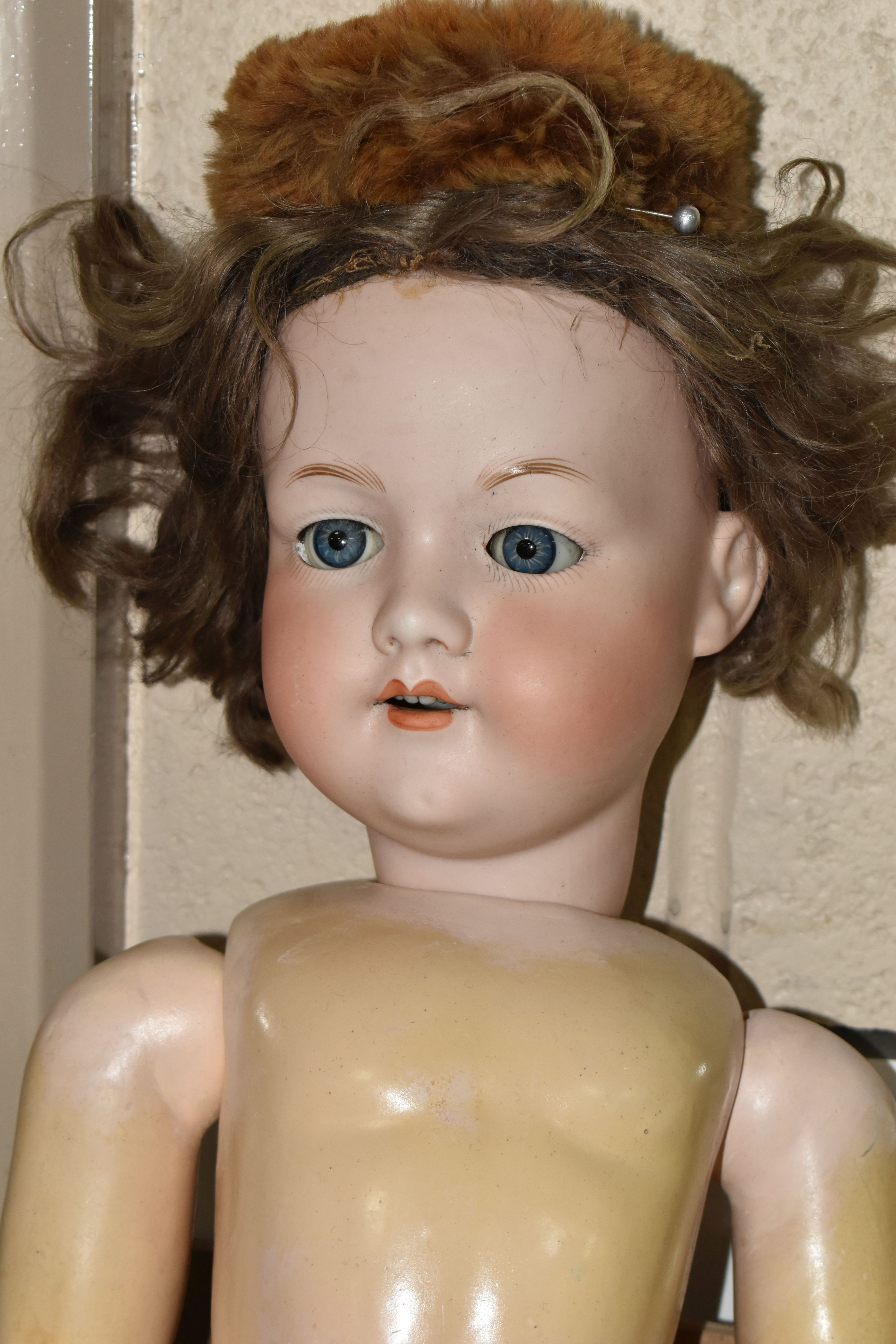 AN ARMAND MARSEILLE BISQUE HEAD DOLL, nape of neck marked, 'Armand Marseille Germany 390M A.11.M', - Image 2 of 4