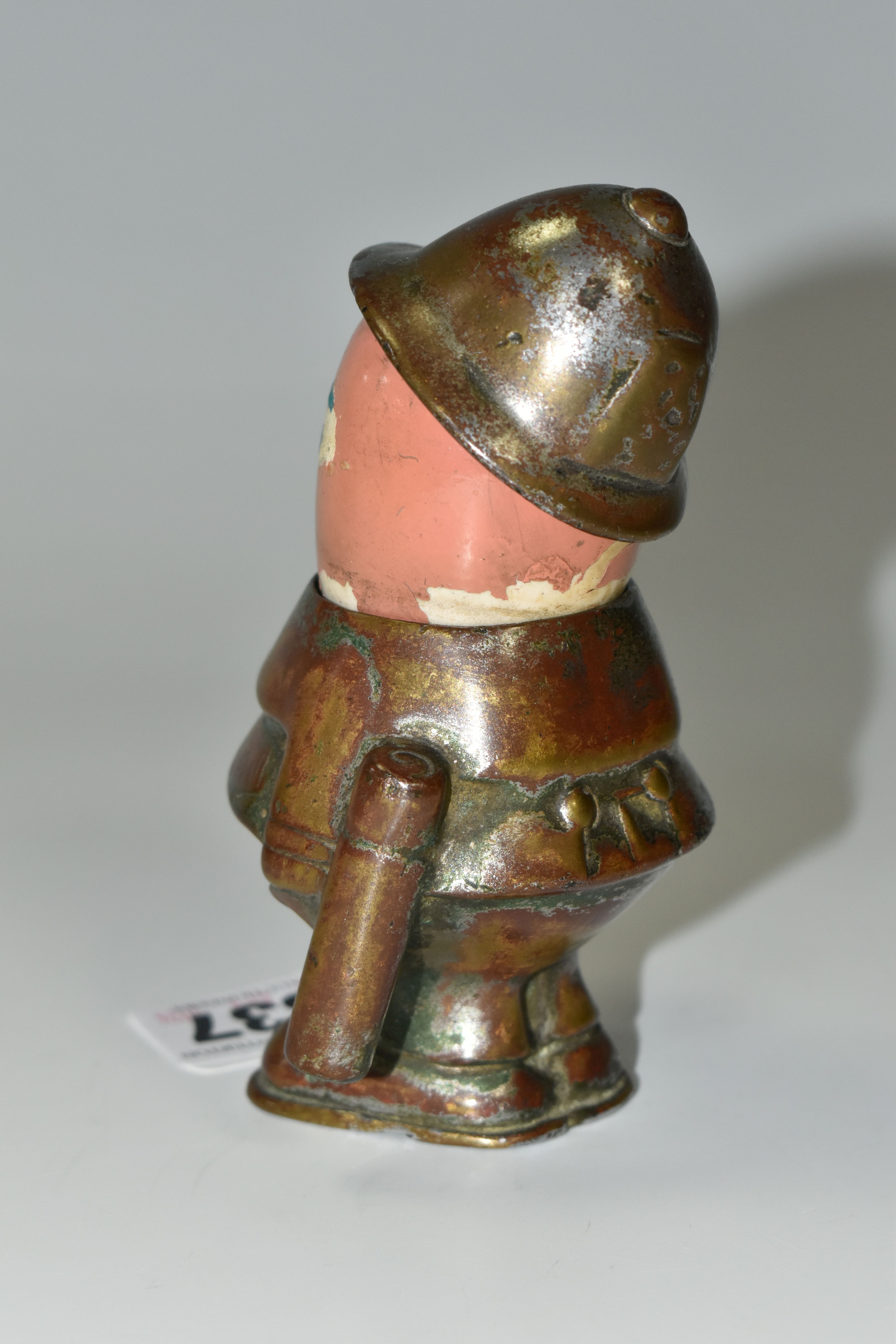 AN EARLY TWENTIETH CENTURY HASSALL 'BOBBY' POLICEMAN CAR MASCOT, chrome plated with a ceramic - Image 2 of 6