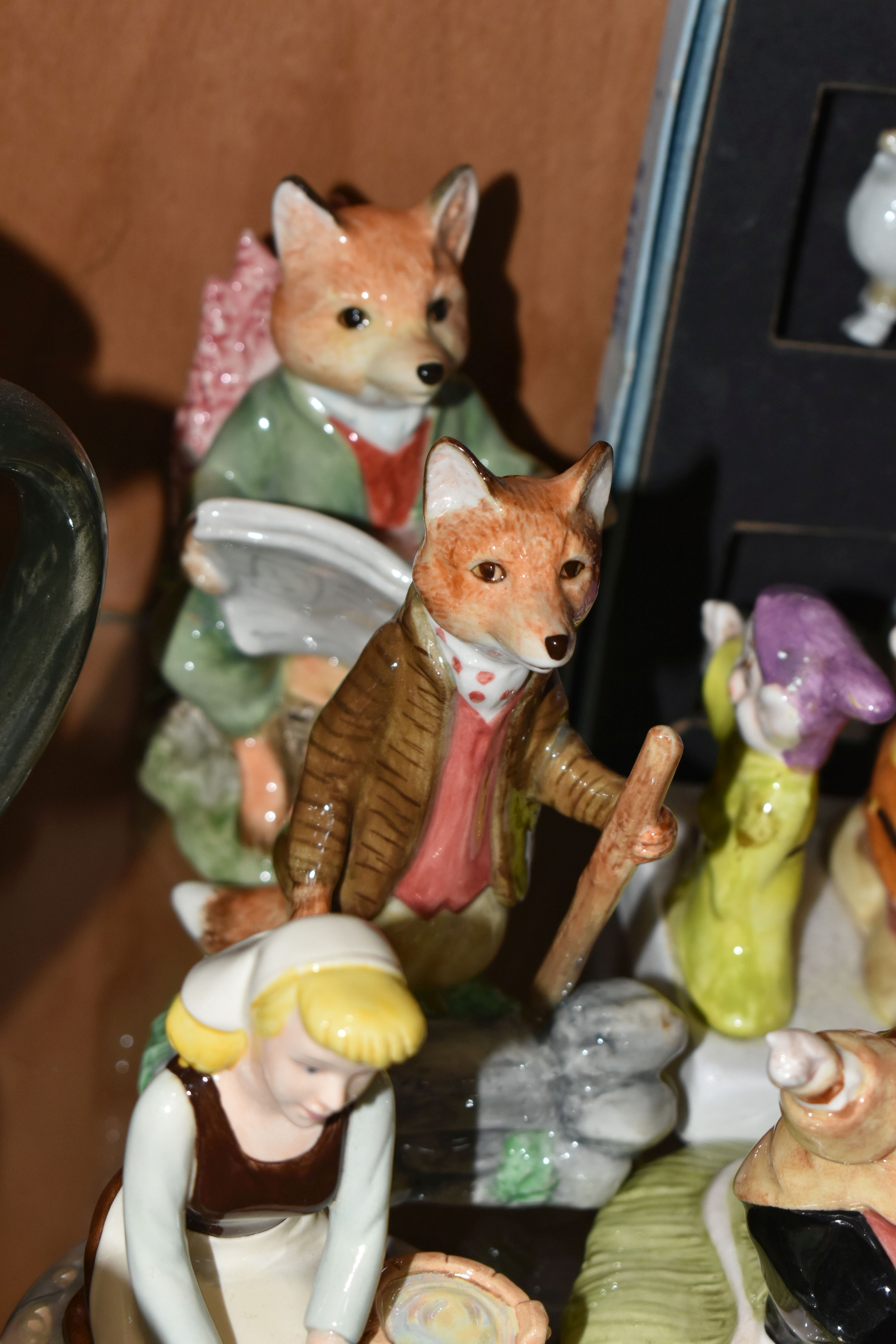 A GROUP OF CERAMIC FIGURES, ETC, comprising a Clarice Cliff for Newport Pottery 'Celtic Harvest' - Image 5 of 9