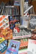 A LARGE COLLECTION OF ASSORTED FOOTBALL PROGRAMMES AND MEMORABILIA, to include a collection of Aston
