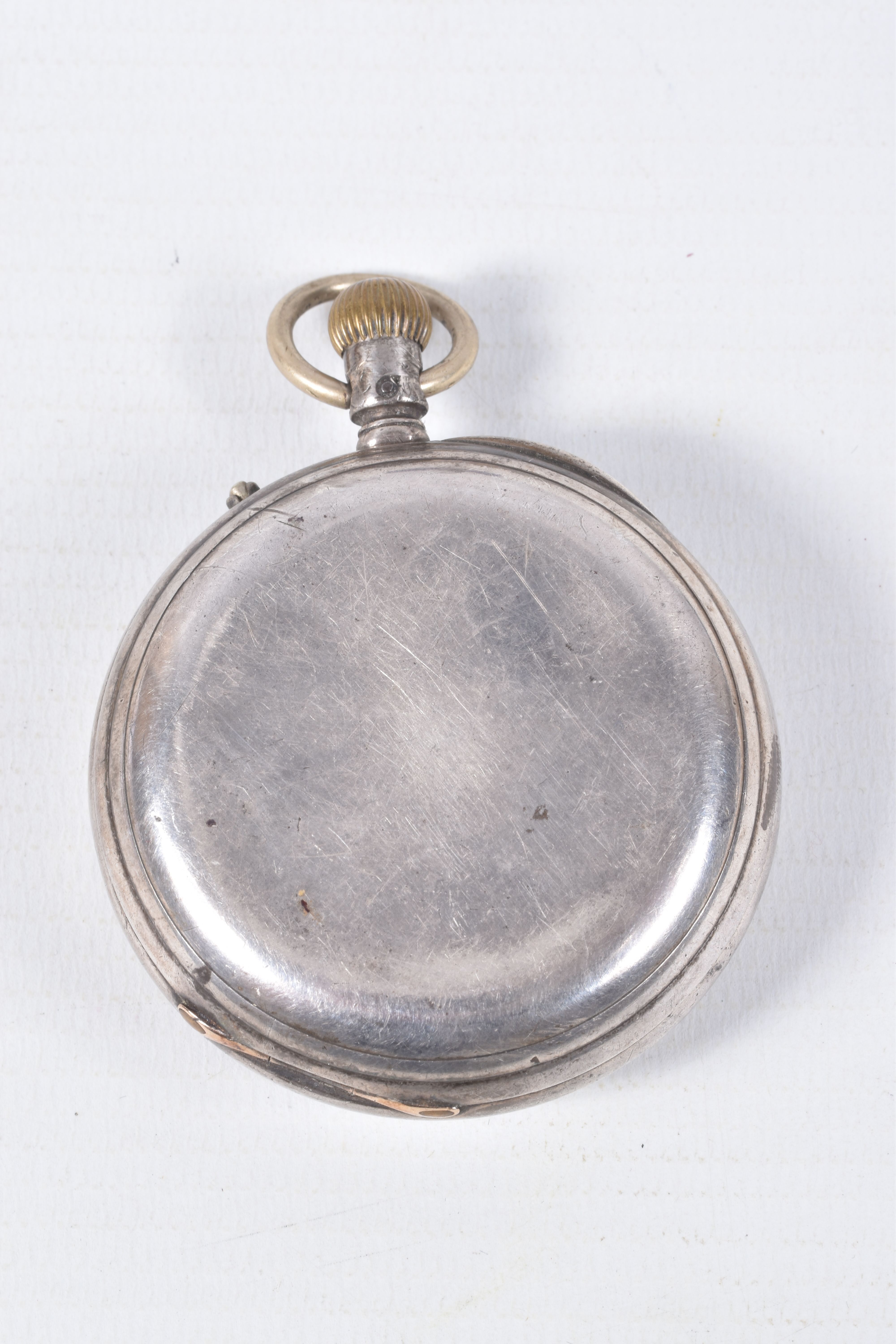 A LATE VICTORIAN SILVER OPEN FACE POCKET WATCH, AF manual wind, round white dial signed 'Tempus - Image 3 of 6