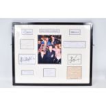 A FRAMED PICTURE OF ONLY FOOLS AND HORSES CAST WITH SIGNATURES, the frame features a photograph of