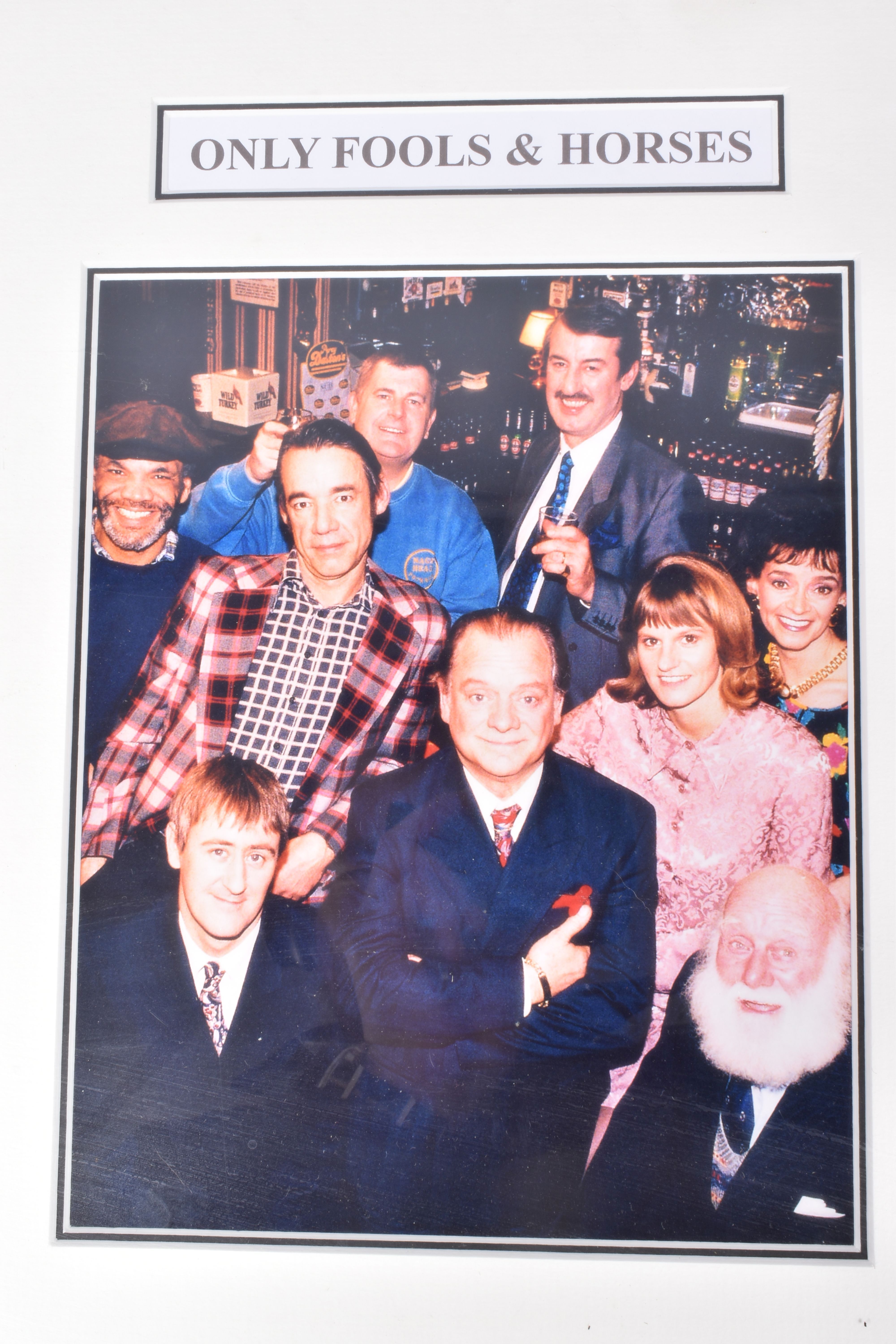 A FRAMED PICTURE OF ONLY FOOLS AND HORSES CAST WITH SIGNATURES, the frame features a photograph of - Image 12 of 12