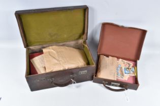 STAMP COLLECTION IN 2 SMALL CASES. We note 2 Strand type albums with multi-generation collectionm