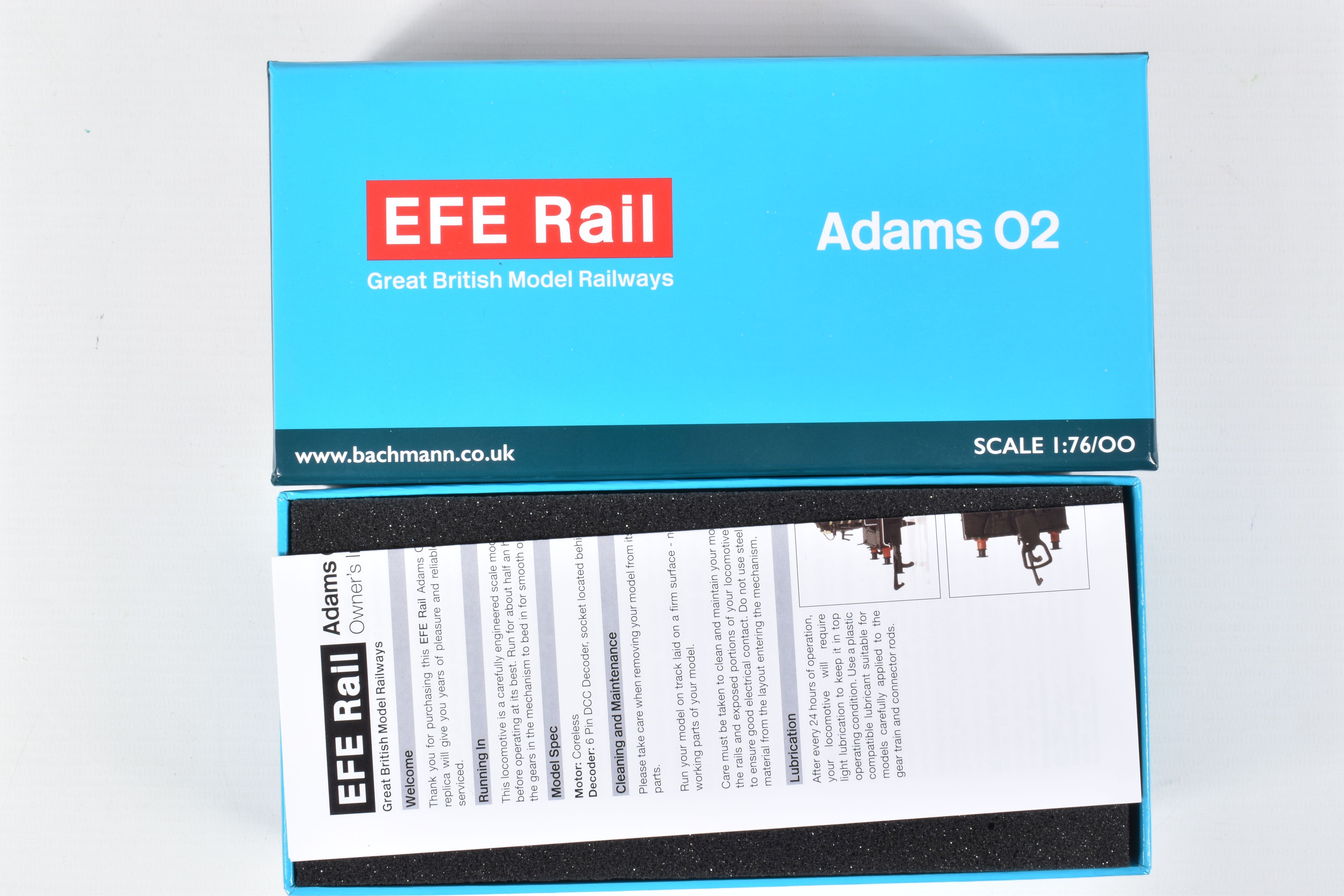 A BOXED OO GAUGE BACHMANN BRANCHLINE EFE RAIL MODEL RAILWAY LOCOMOTIVE LSWR Adams 02 no. 182 in SR - Image 3 of 4