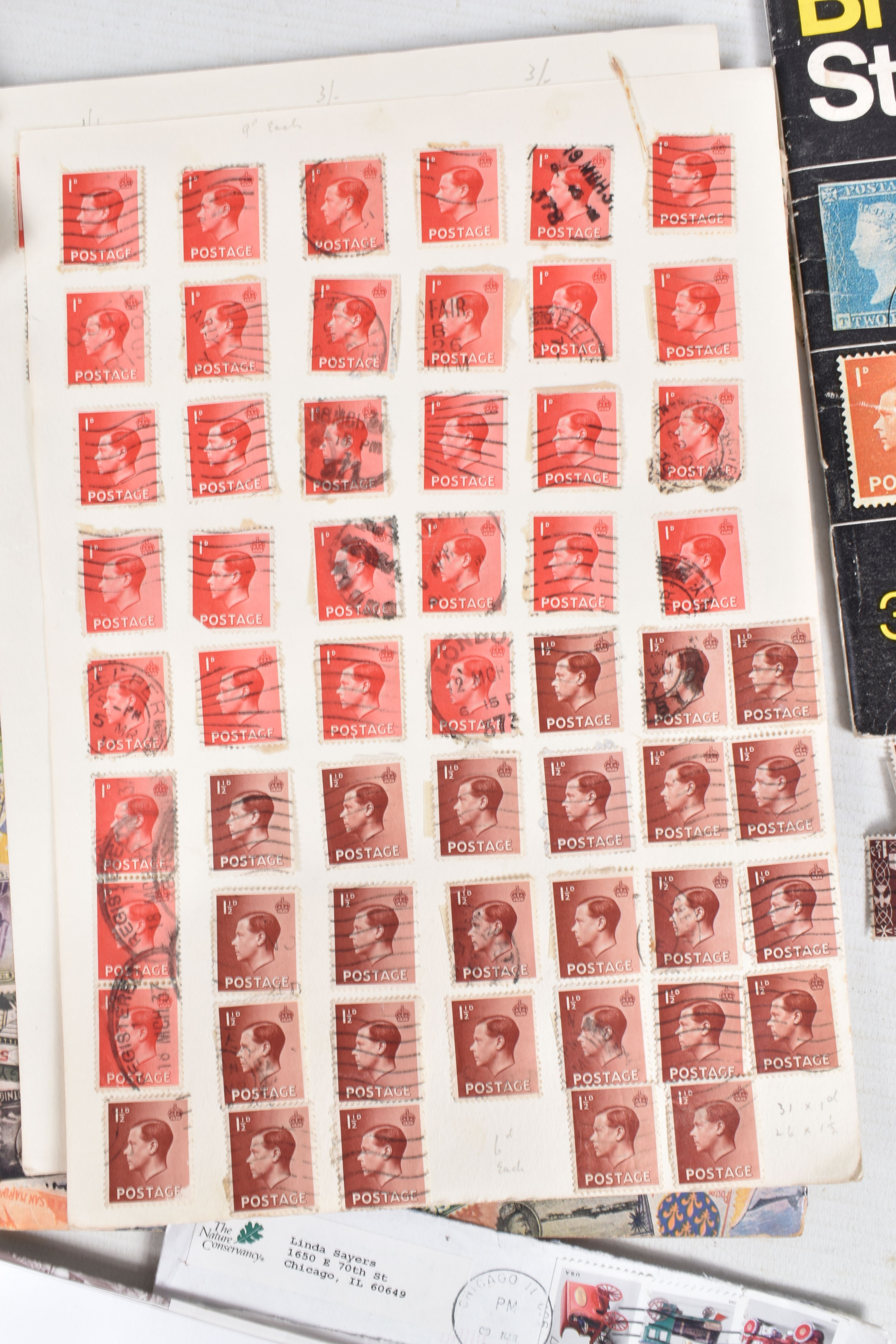 SMALL TRAY OF STAMPS AS ALBUM LEAVES AND LOOSE.We note GB 1948 Olympics 6d strip of 3 with HLP - Image 8 of 20