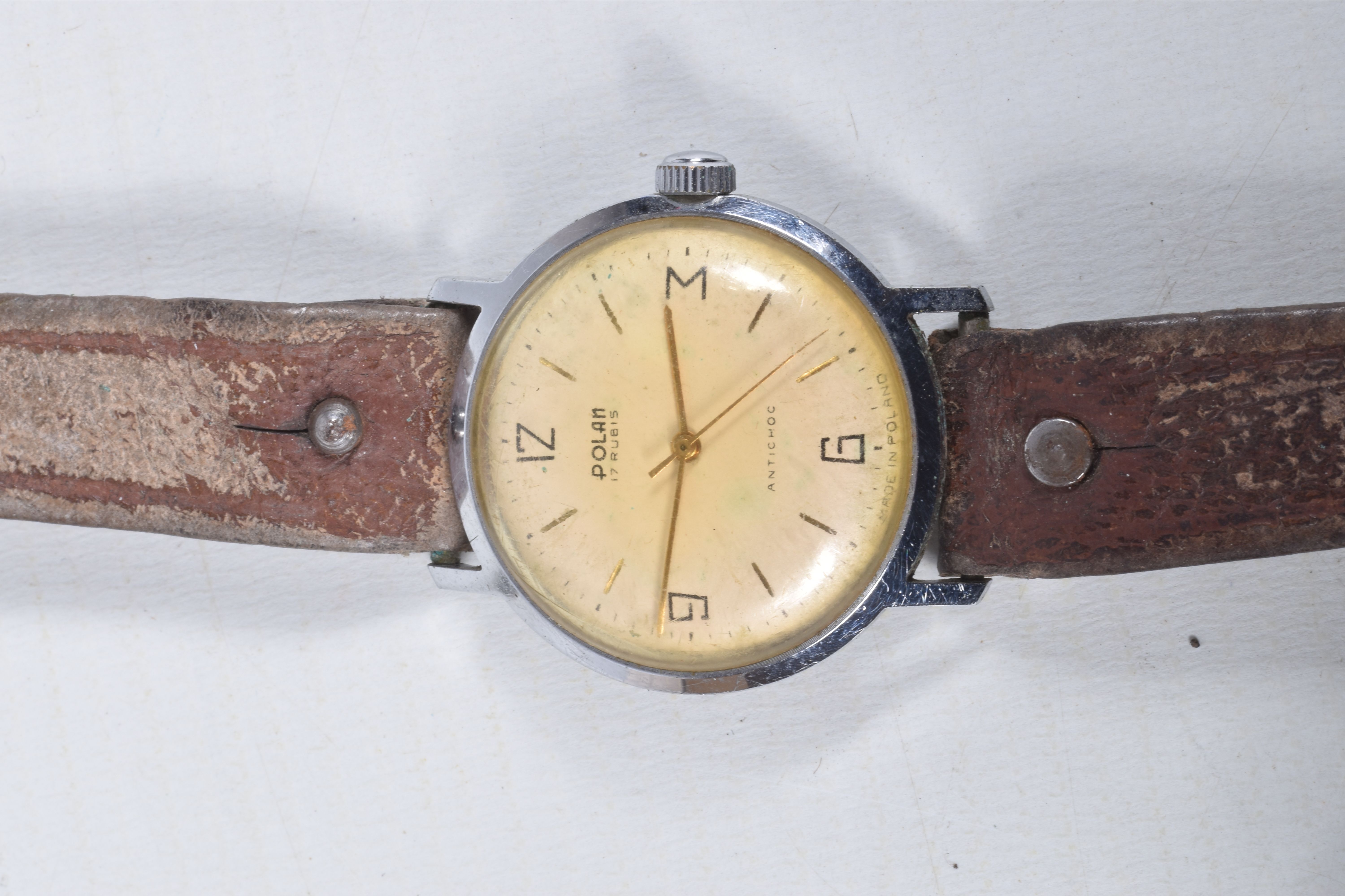 THREE WRISTWACTHES, to include a gold plated, manual wind 'Montine' watch head, a 'Polan' manual - Image 4 of 9