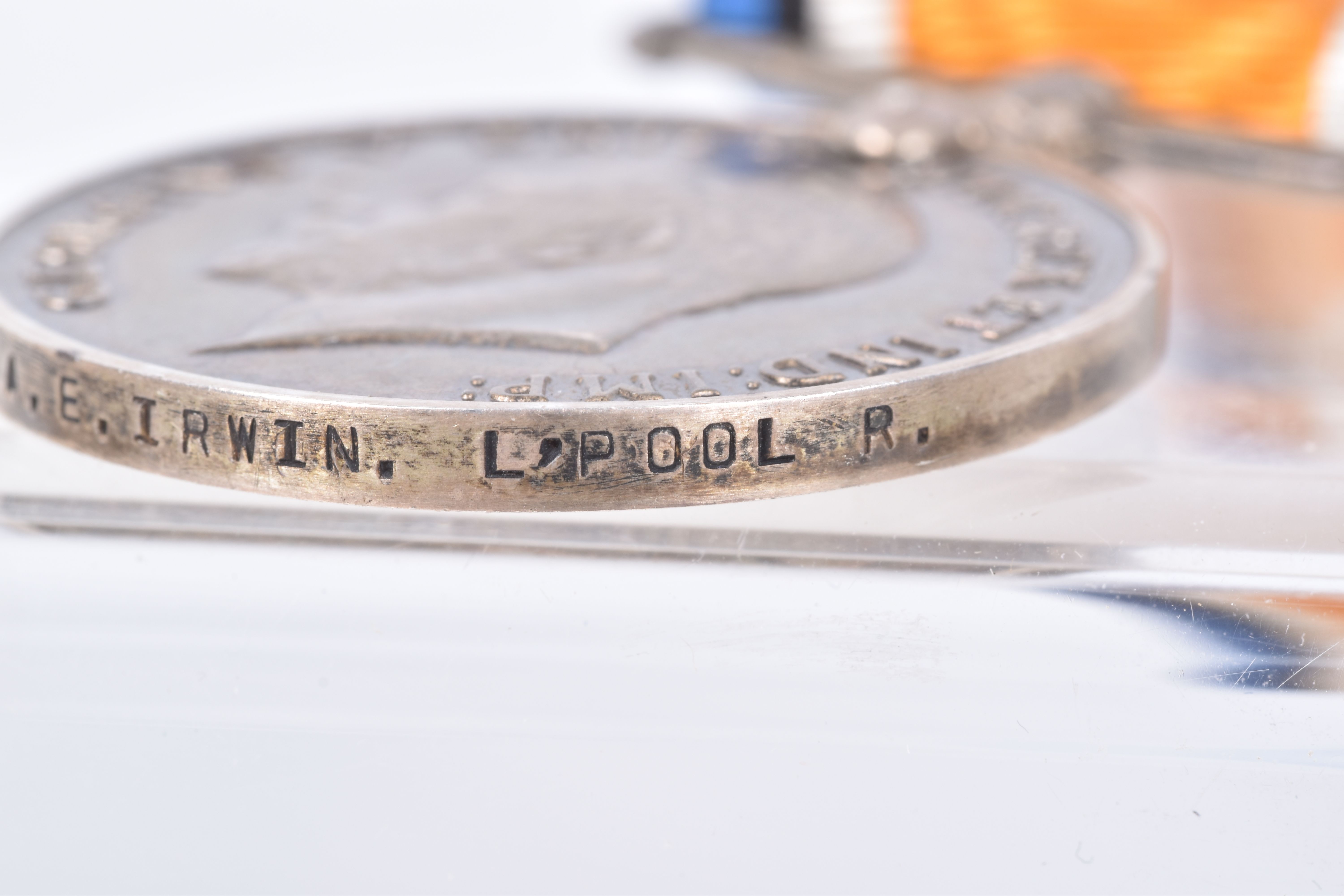 A PAIR OF WWI MEDALS AND FOUR WWII MEDALS, the WWI medals are correctly named to private 99551 Afred - Image 8 of 13