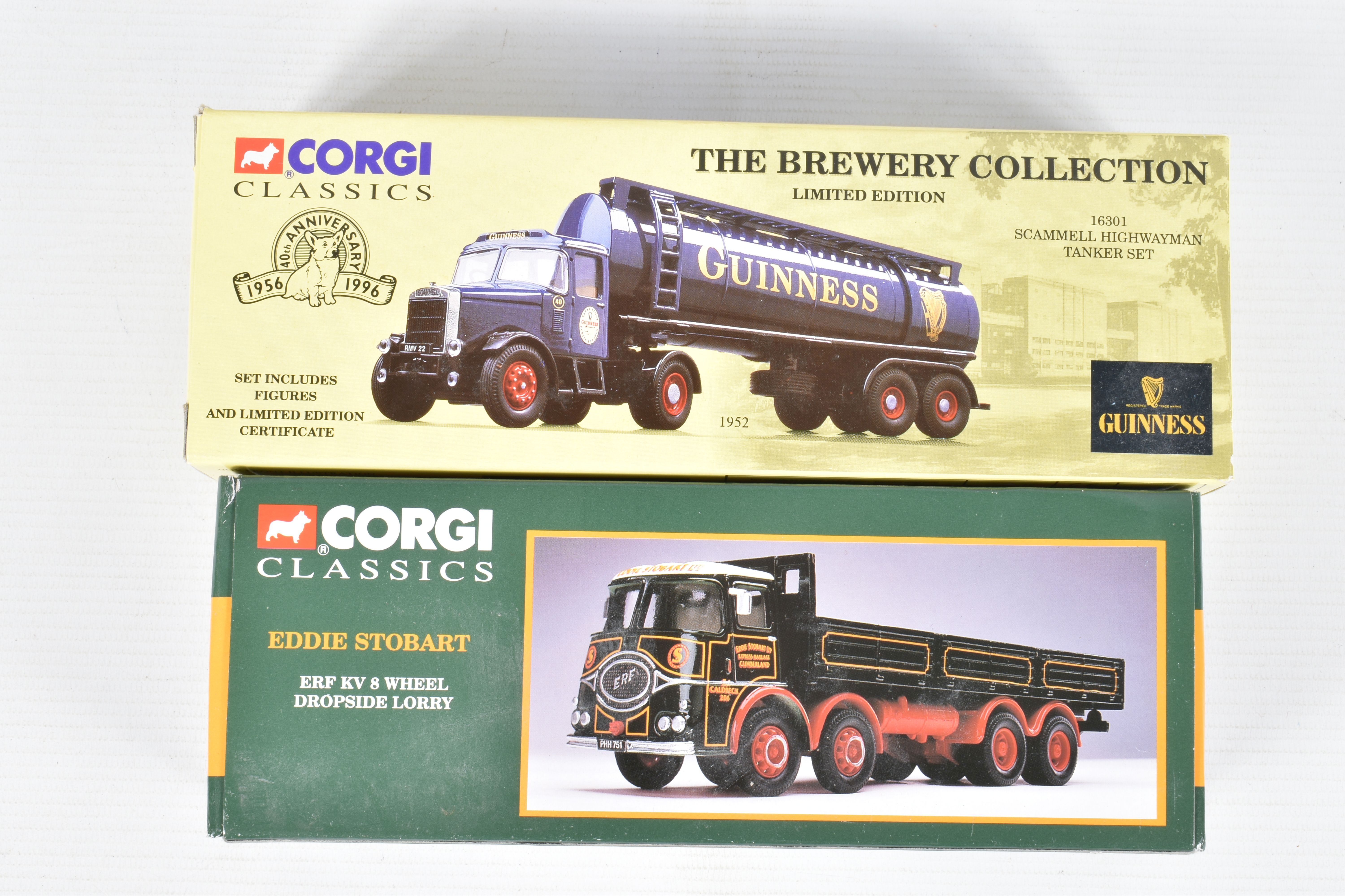 SEVEN BOXED AND ONE UNBOXED MODEL EDDIE STOBART AND GUINNESS VEHICLES, the first a Corgi Eddie - Image 8 of 8