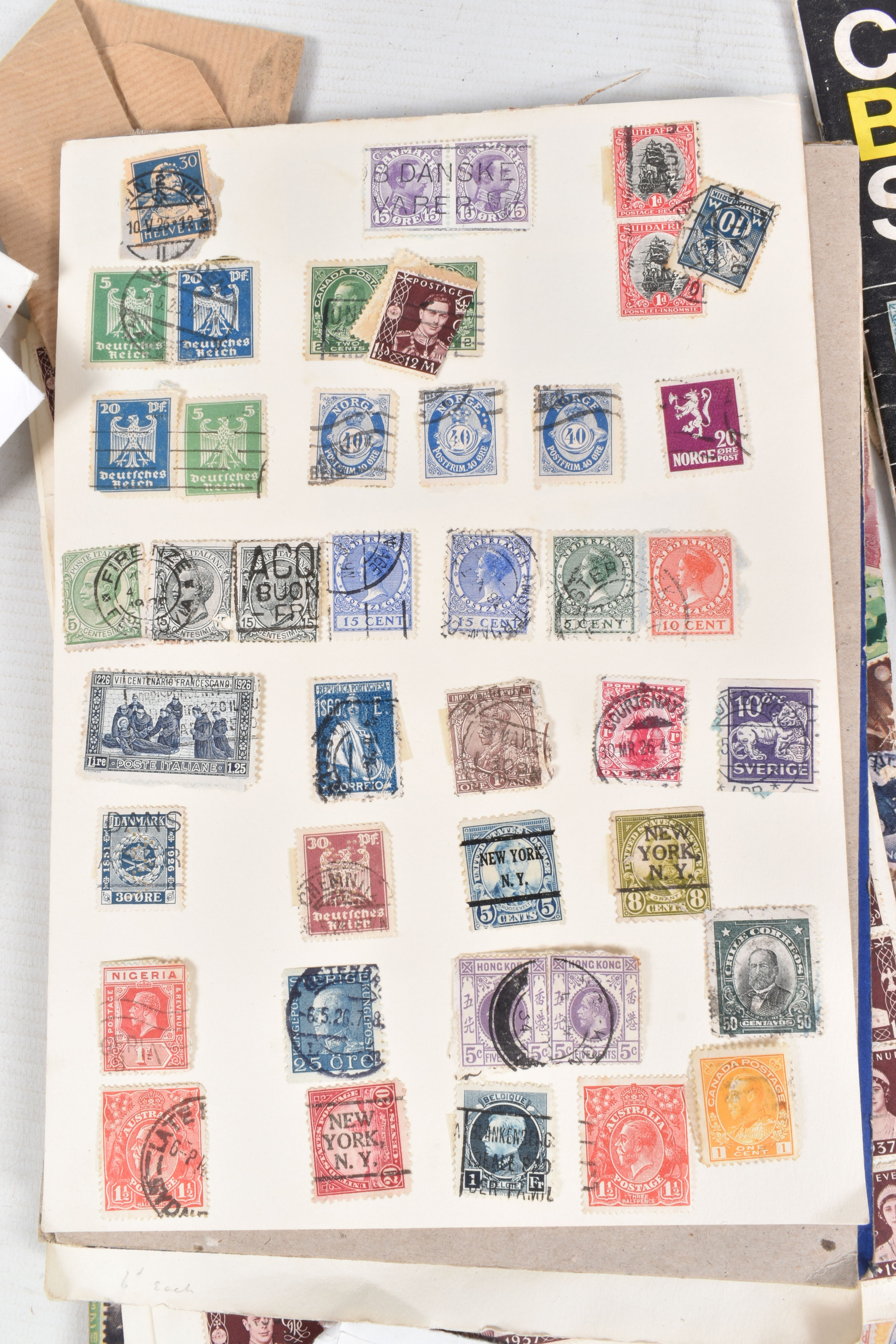 SMALL TRAY OF STAMPS AS ALBUM LEAVES AND LOOSE.We note GB 1948 Olympics 6d strip of 3 with HLP - Image 4 of 20