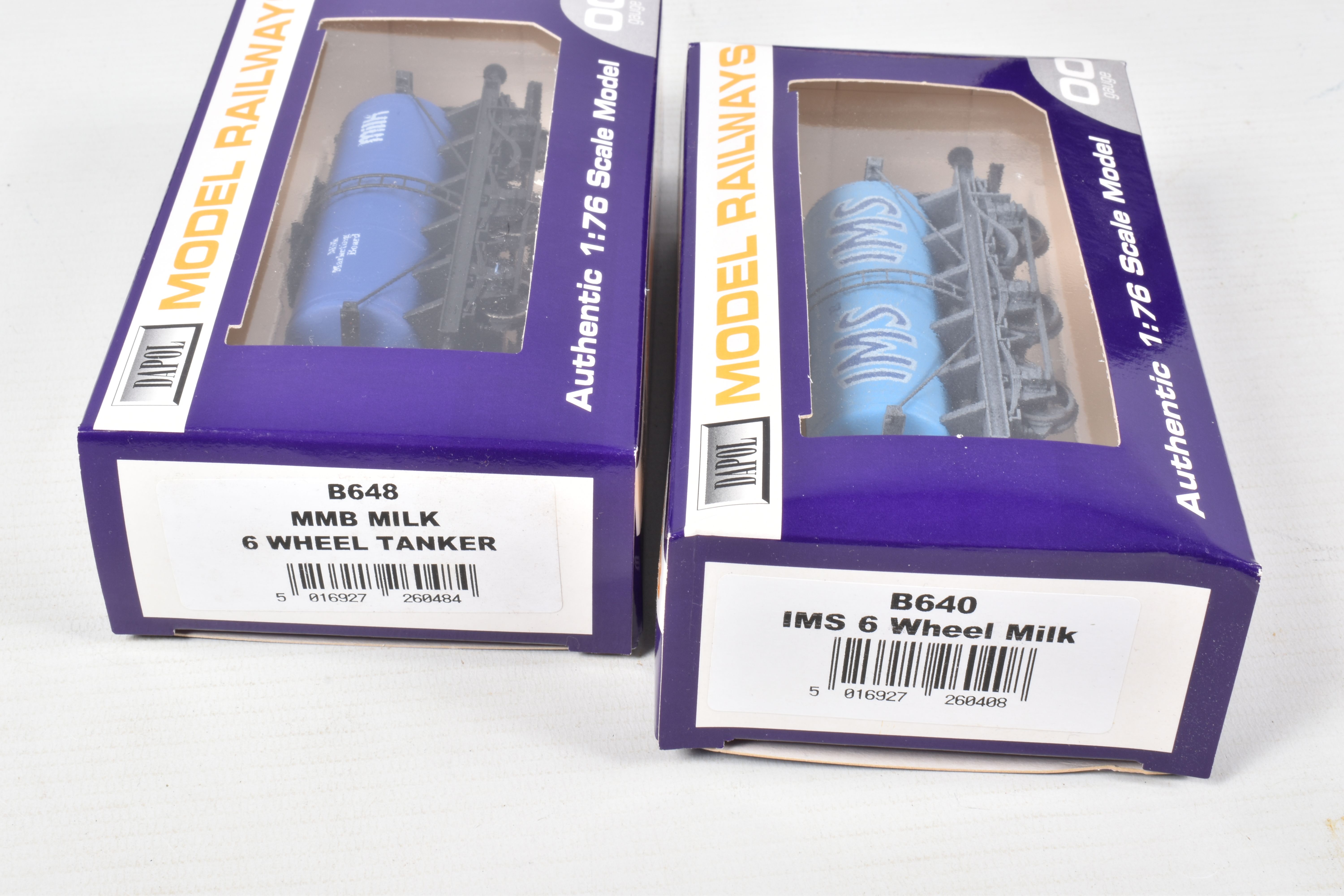 TEN BOXED OO GAUGE DAPOL MODEL RAILWAY WAGON SIX WHEEL TANKERS, to include a Milk UD, item no. B762, - Image 8 of 11