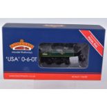 A BOXED OO GAUGE BACHMANN BRANCHLINE MODEL RAILWAY LOCOMOTIVE USA 0-6-0T no. 30064 in BR Lined