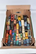 A QUANTITY OF UNBOXED AND ASSORTED PLAYWORN DIECAST VEHICLES, to include Tri-ang Spot-On Austin