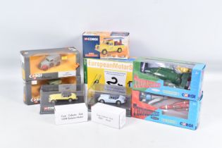 TEN BOXED CORGI DIECAST MODEL VEHICLES, the first a Jaguar Racing set numbered JA1003, a Collector