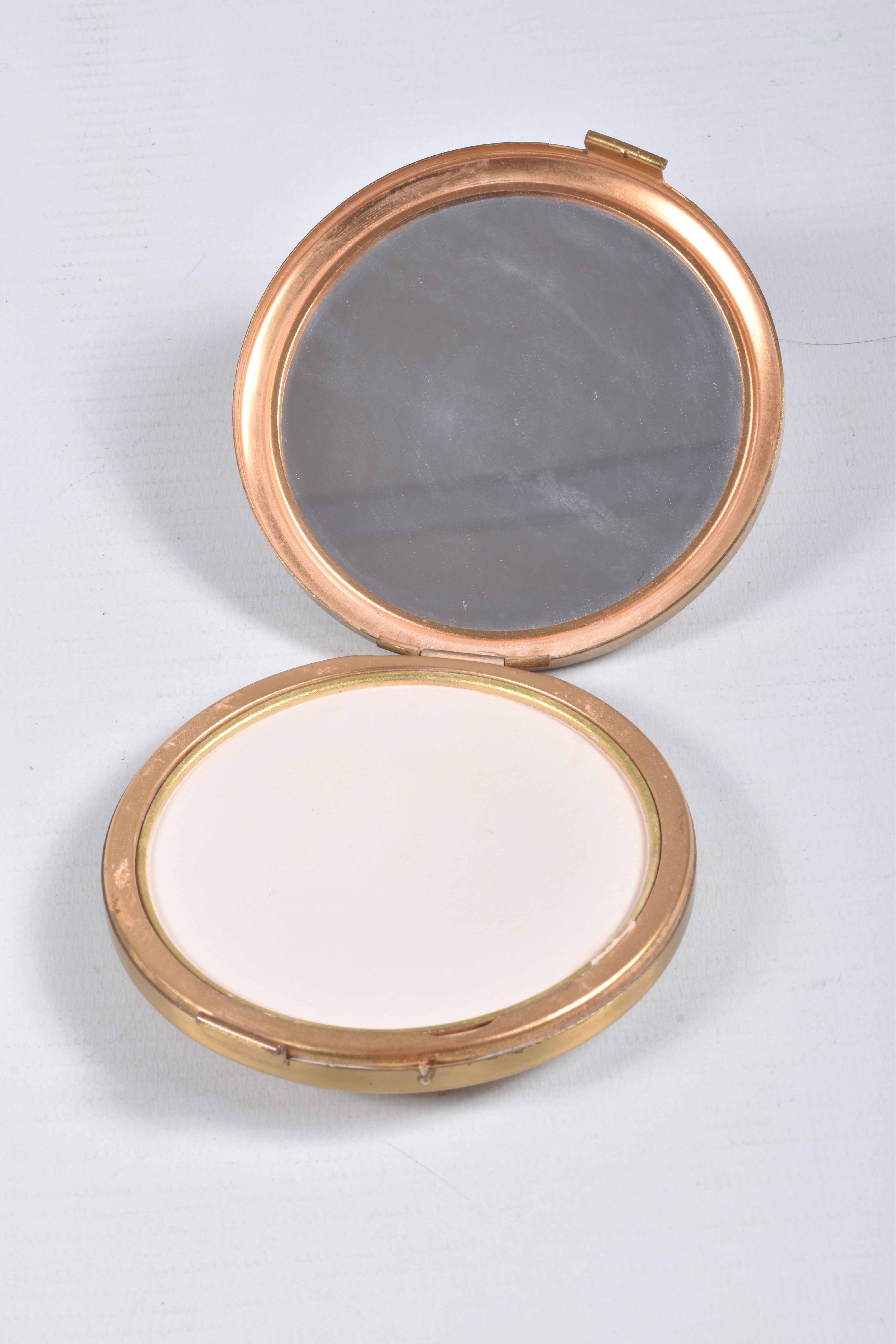 A COMPACT AND COSTUME JEWELLERY, circular powder compact, a box with three mother of pearl dress - Image 13 of 17