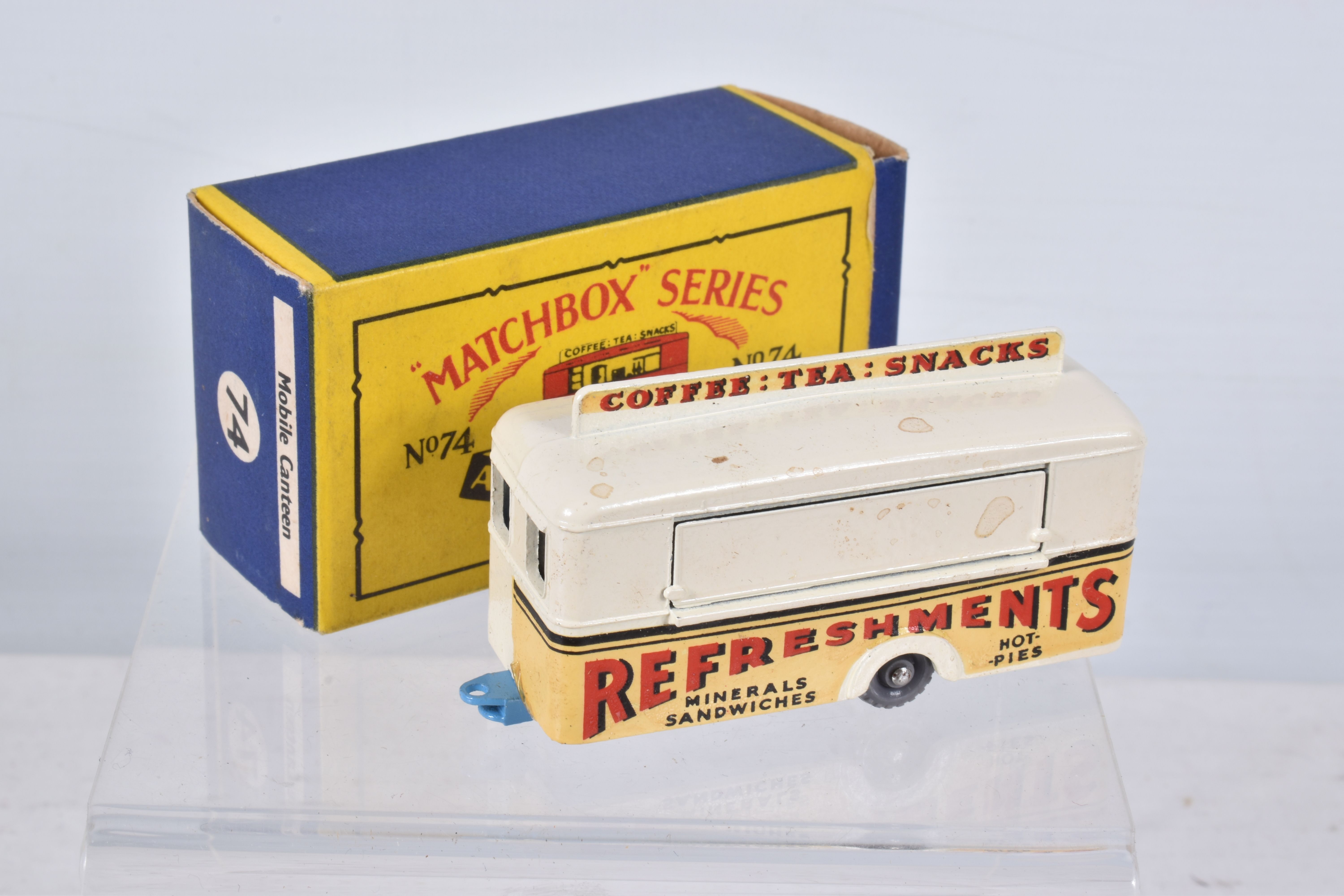 A BOXED MOKO LESNEY MATCHBOX SERIES MOBILE CANTEEN,No.74, white/cream body, light blue base and