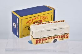 A BOXED MOKO LESNEY MATCHBOX SERIES MOBILE CANTEEN,No.74, white/cream body, light blue base and
