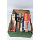 A TRAY OF BOXED COLLECTIBLE MODEL CARS, AIRFRAFTS AND TRANSPORT VEHICLES, to include a Frog
